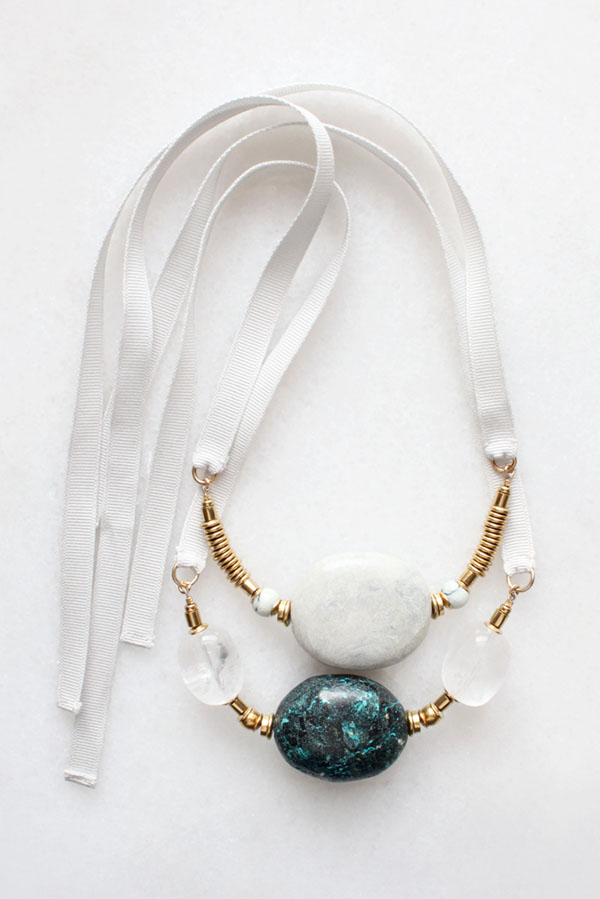 Turquoise and marble necklaces